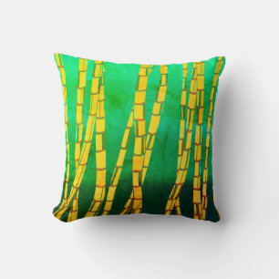 Cojín decorativo de bambú vintage