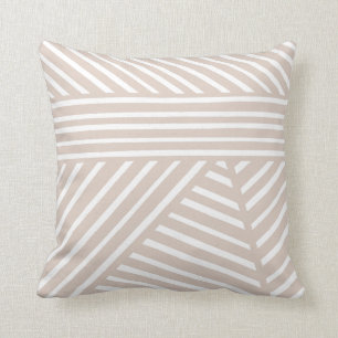 Cojín decorativo de banda Minimalista Neutral Mau