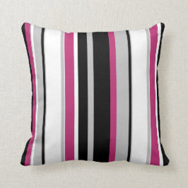 Cojín decorativo de bandas negritas monocromáticas