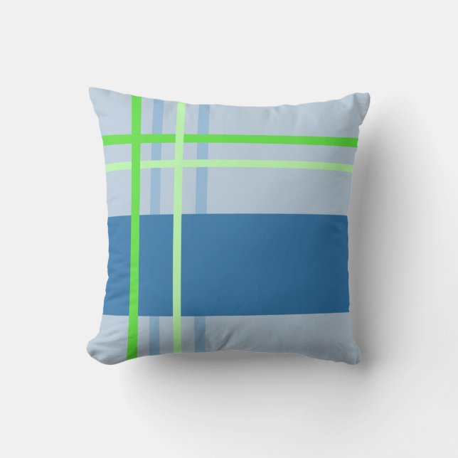 Cojín decorativo de bandas tejidas (Anverso)