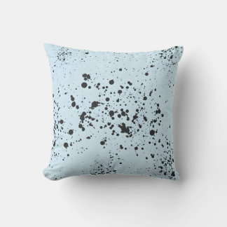 Cojín decorativo de bandeja de tinta azul y negro 