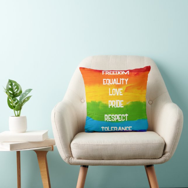 COJÍN DECORATIVO de bandera arcoiris LGBT - Decora (Silla)