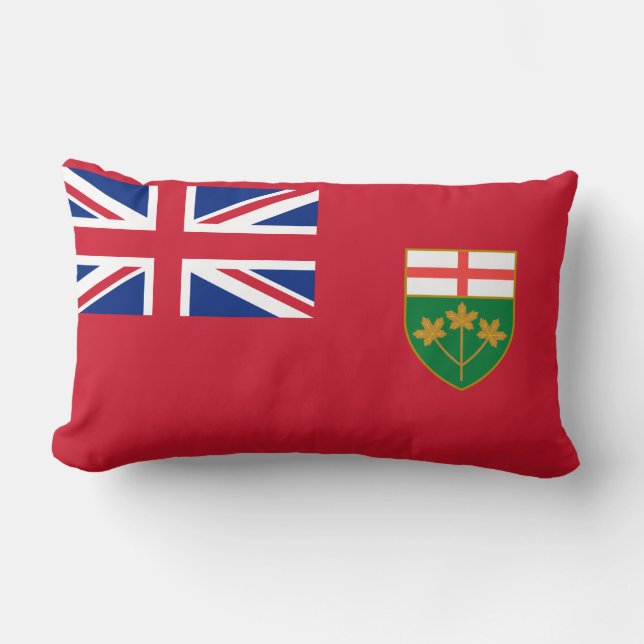 Cojín decorativo de bandera de Ontario (Anverso)