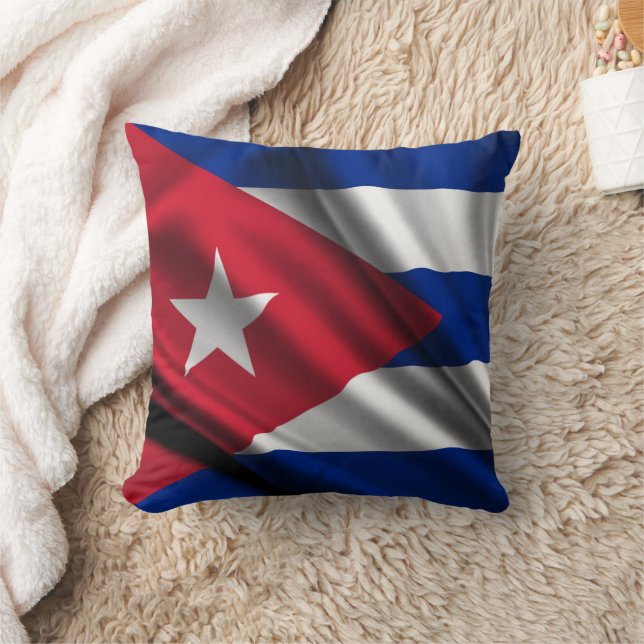 Cojín decorativo de Bandera Nacional de Cuba (Manta)