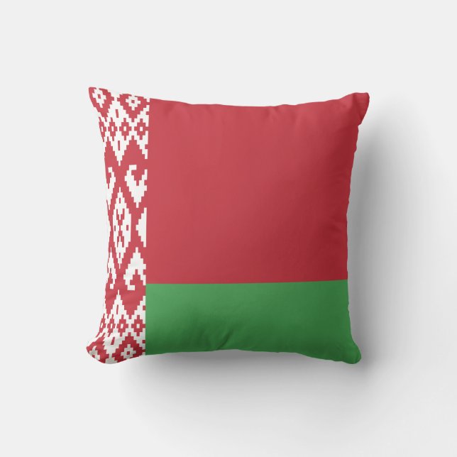 Cojín decorativo de Bandera Patriótica de Bielorru (Anverso)