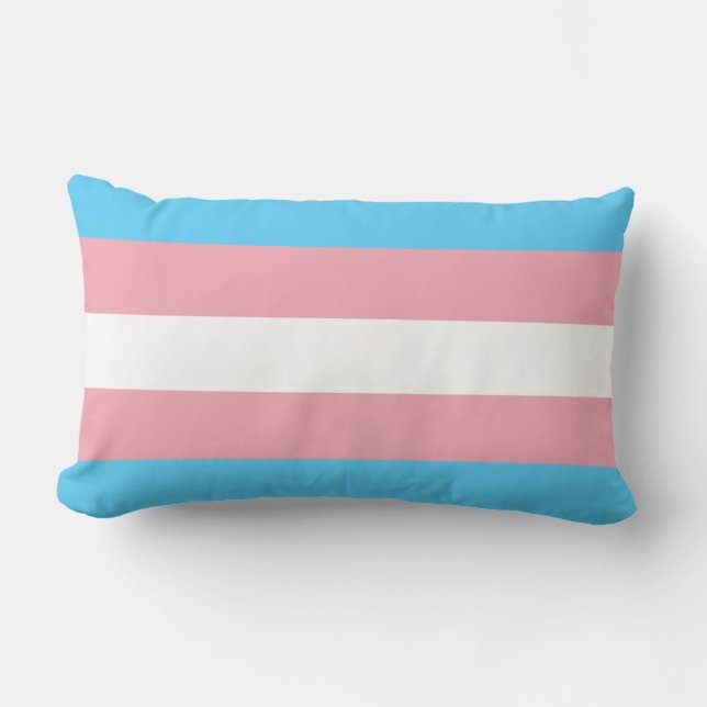 Cojín decorativo de bandera transgénero (Anverso)