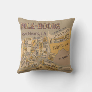 Cojín decorativo de Barrios de Nueva Orleans