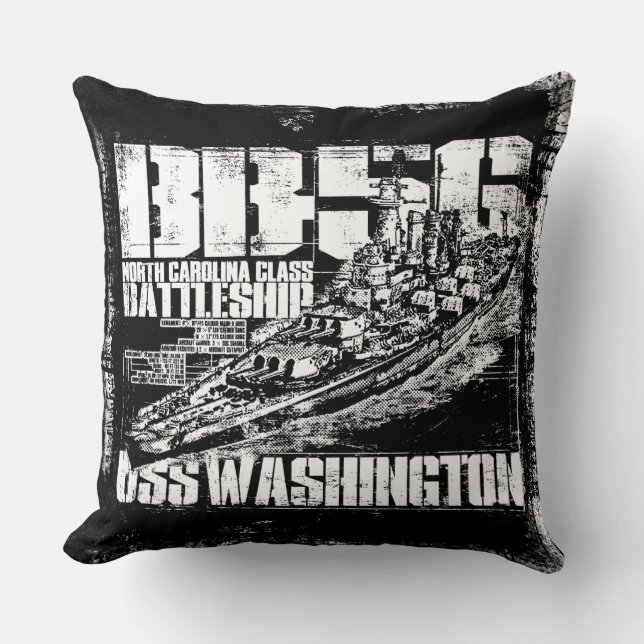Cojín decorativo de Batalla de Washington (Anverso)