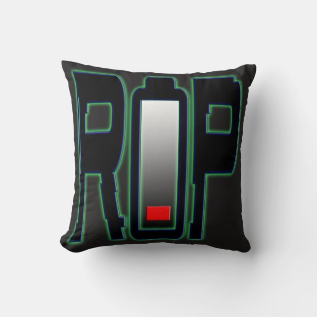 COJÍN DECORATIVO de batería RIP (Anverso)