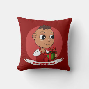 Cojín decorativo de bebé personalizado de Navidade