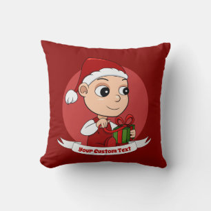 Cojín decorativo de bebé personalizado de Navidade