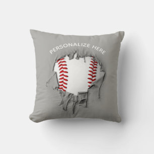 Cojín decorativo de Béisbol desgarrado