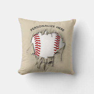 Cojín decorativo de Béisbol desgarrado