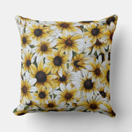 Cojín decorativo de Black Eyed Susan Flowers