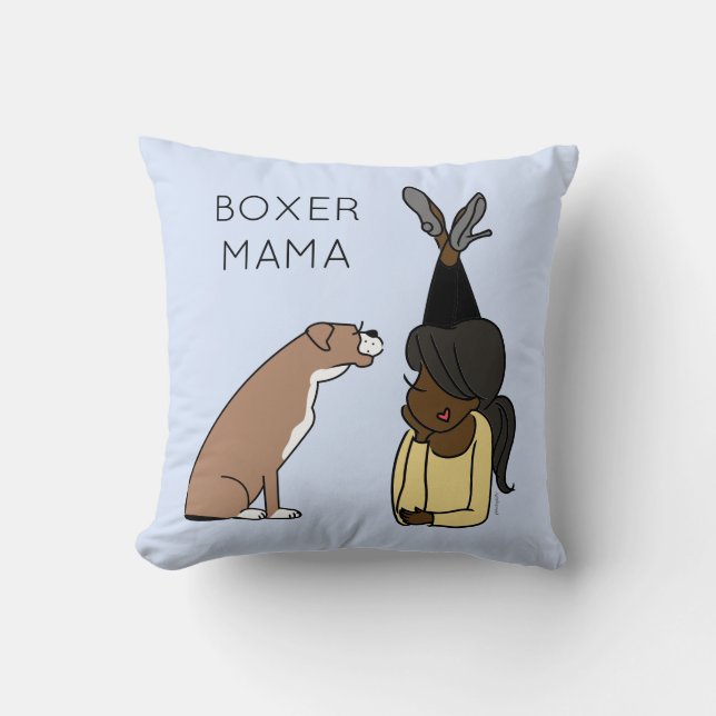 Cojín decorativo de Boxer Mama Personalizado (Anverso)