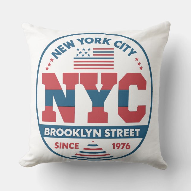 Cojín decorativo de Brooklyn y Nueva York (Anverso)