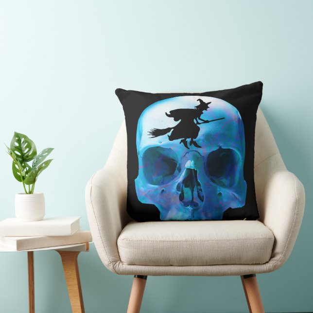 Cojín decorativo de Brujas y Calaveras de Hallowee (Silla)
