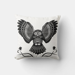 Cojín decorativo de búho tribal