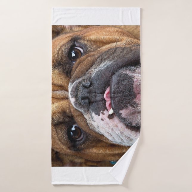 Cojín decorativo de Bulldog inglés (Toalla de baño)