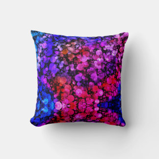Cojín decorativo de burbujas pequeñas rosadas mora