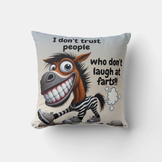 Cojín decorativo de burro barato - Whimsical y div (Anverso)