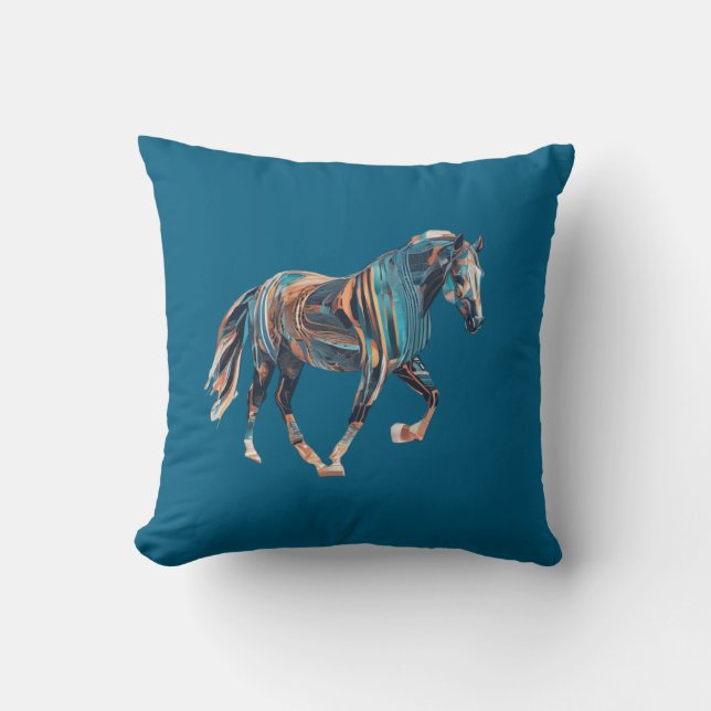 Cojín decorativo de caballos (Anverso)