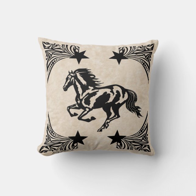 Cojín decorativo de caballos (Anverso)