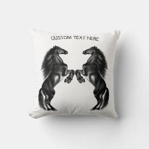 Cojín decorativo de caballos erguidos Personalizad