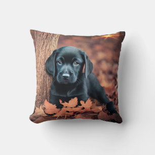 Cojín decorativo de cachorro de Black Lab