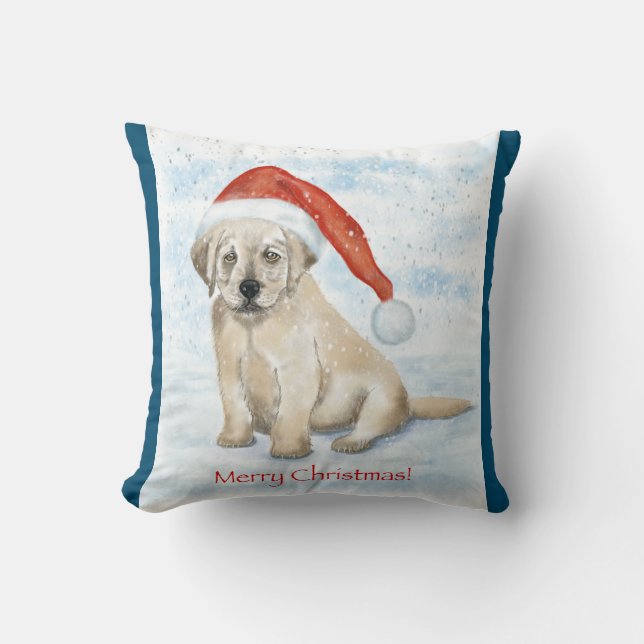 Cojín decorativo de cachorros navidades (Anverso)