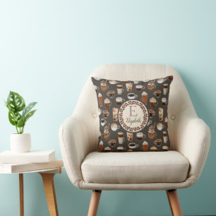 Cojín decorativo de Caída Monograma Venti Coffee L
