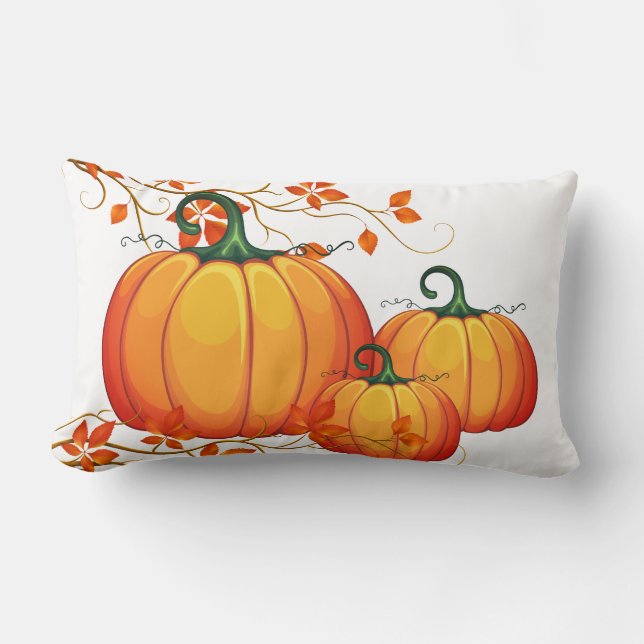 Cojín decorativo de calabaza de cosecha de otoño (Anverso)