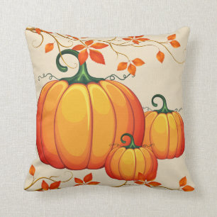 Cojín decorativo de calabaza de cosecha de otoño
