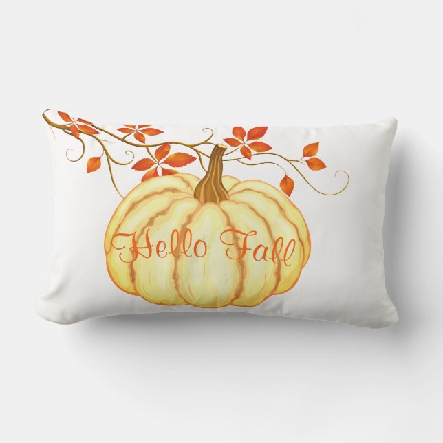 Cojín decorativo de calabaza de cosecha de otoño (Anverso)