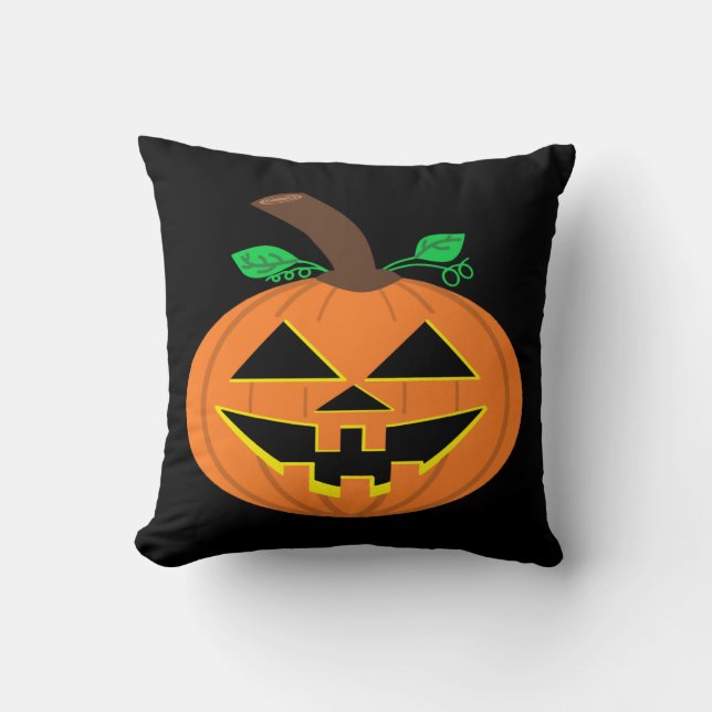 Cojín decorativo de calabaza de Halloween (Anverso)