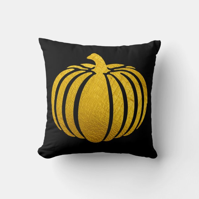 Cojín decorativo de calabaza de Relieve metalizado (Anverso)