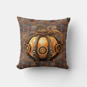 Cojín decorativo de calabaza de Steampunk otoño