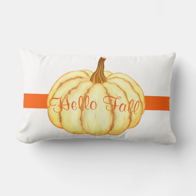Cojín decorativo de calabaza otoñal (Anverso)