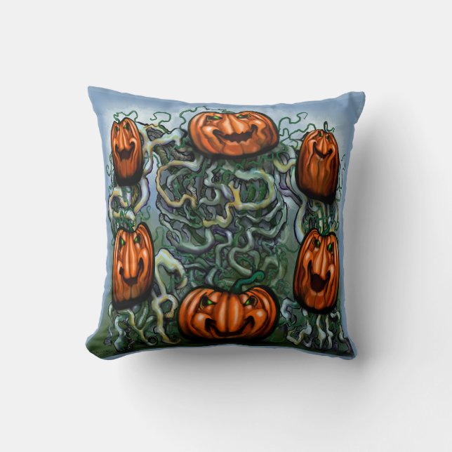 Cojín decorativo de calabazas (Anverso)