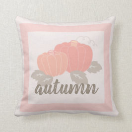 Cojín decorativo de calabazas rosadas de otoño