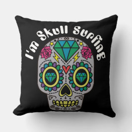 Cojín decorativo De Calavera Abstracta Decorada