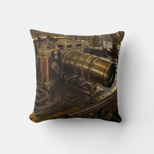 Cojín decorativo de cámara Steampunk