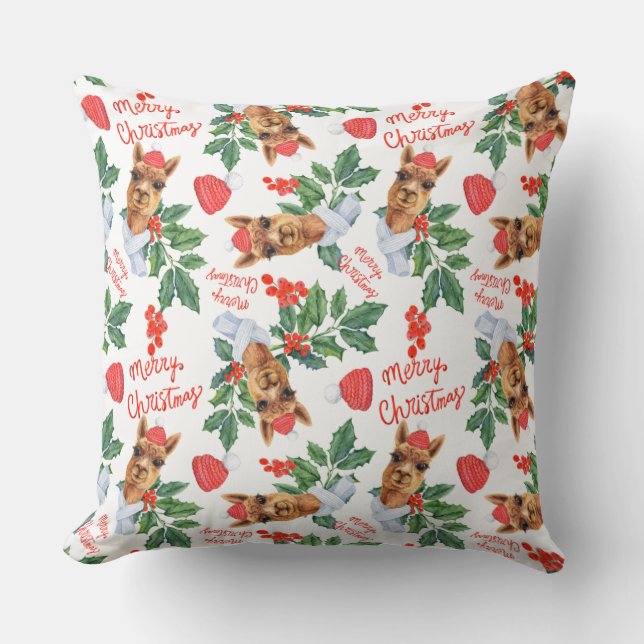 Cojín decorativo de camello de vacaciones (Anverso)