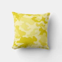 Cojín decorativo de camo amarillo claro