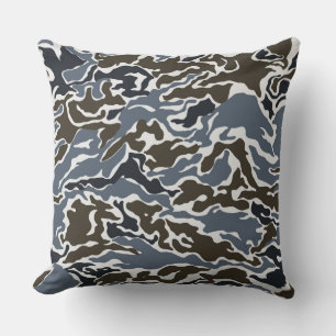 Cojín decorativo de Camo gris y marrón