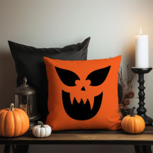Cojín decorativo de cara de calabaza Jack O Lanter