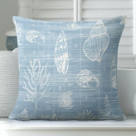 Cojín decorativo de cascos azules claros