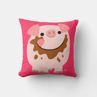 Cojín decorativo de cerdo Personalizado de chocola