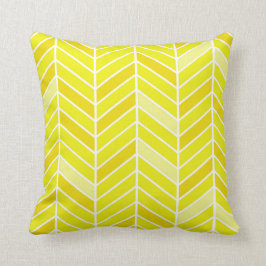 Cojín Decorativo De Chevron amarillo Cantilevered de par en par el