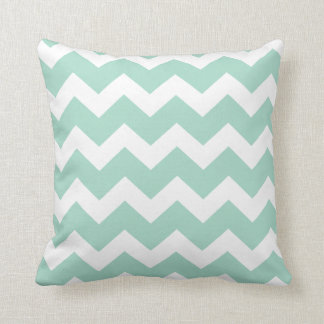 Cojín decorativo de Chevron de la menta
